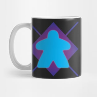 Argyle Meeples - Blue Mug